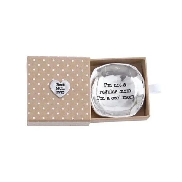2 for $30 Mud Pie A COOL MOM METAL MINI TRINKET DISH - Picture 1 of 3